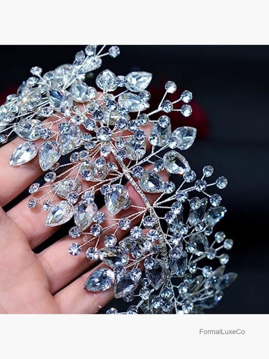 Crystal Bridal Hair Headband Rhinestone Wedding Headpiece
